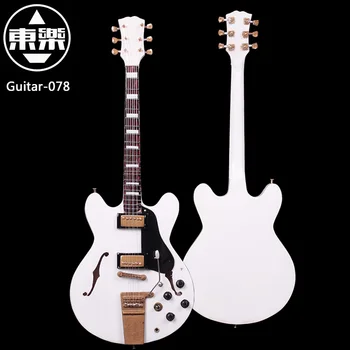 Mediniai Rankų darbo Miniatiūrinės Gitara Modelio gitara-078 Gitara Ekranas su Atveju ir Stendas (Ne Faktinis Gitara! Rodyti Tik!)