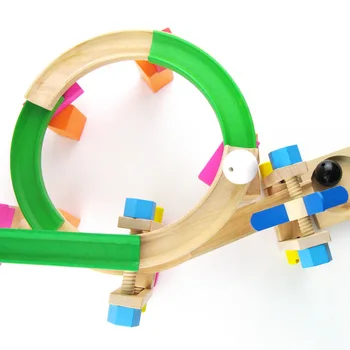 Medinis žaislas vaikui daugiafunkcį roller kelio statyba blokai ankstyvo mokymosi žaislai