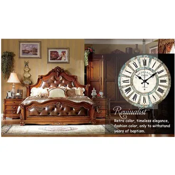 Medinių amatų laikrodis Didelė svetainė sieninis laikrodis Europos Sodą laikrodis kūrybos sieninis laikrodis žiūrėti šiuolaikinės išjungti paprasta gėlė