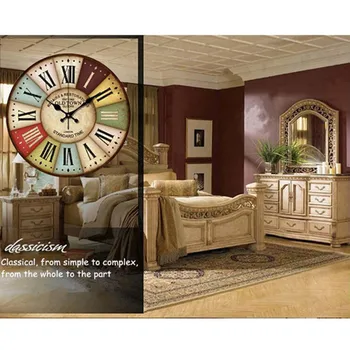 Medinių amatų laikrodis Didelė svetainė sieninis laikrodis Europos Sodą laikrodis kūrybos sieninis laikrodis žiūrėti šiuolaikinės išjungti paprasta gėlė