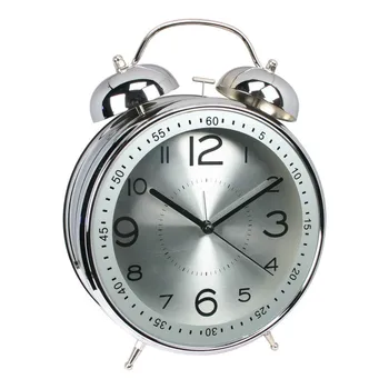 Meijswxj 8 colių Žadintuvas Siųsti Reloj Stalo Laikrodis Relogio Reloj despertador Laikiklis Metalo Išjungti Namuose Žaisti varpai žadintuvai