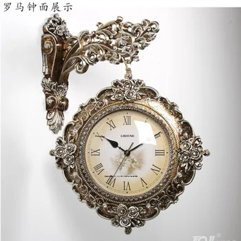 Meijswxj Siųsti Išjungti Europos Stiliaus Dvipusis Sieninis Laikrodis Reloj Relogio de parede Laikrodis Duvar Saati Horloge Murale kvarco žiūrėti