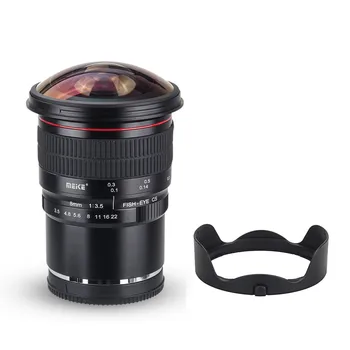 Meike 8mm f/3.5 Wide Angle Fisheye Lens for Panasonic/Olympus Mirrorless Camera MFT Mount Micro 4/3 Mount with APS-C