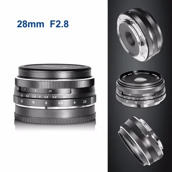 MEKE 28mm f/2.8 Fixed Manual Focus Lens for Olympus Panasonic M4/3 System APS-C Mirrorless Camera EM1 M10 EP5 EP-L3 PEN-7 GF5 G