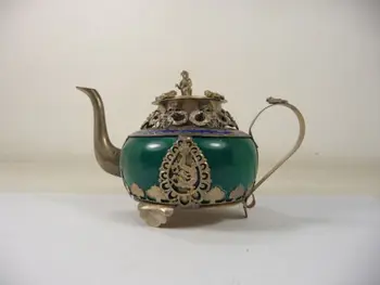 Menai, Amatai, Vario Išskirtinį Kinijos senas, rankų darbas kolekcines, arbatinukas inkrustacijos su žalvario drakonas, beždžionė, varlė
