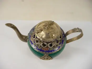 Menai, Amatai, Vario Išskirtinį Kinijos senas, rankų darbas kolekcines, arbatinukas inkrustacijos su žalvario drakonas, beždžionė, varlė