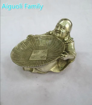 Meno kolekcija senas kinų rankų darbo tibeto sidabras pasisekė budos skulptūra/metalo figūrėlės amatų namų apdailos gera statula