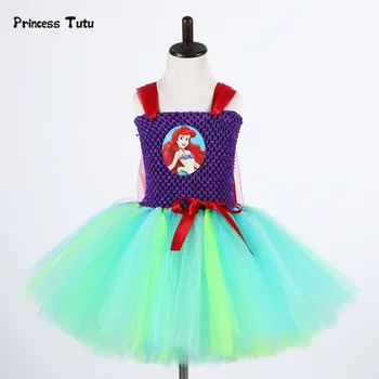 Mermai Ariel Princesė Suknelė Mergaitėms Tiulio Tutu Suknelė Vaikų Mergaičių Halloween Vakarėlį Kalėdų Cosplay Suknelė, Kostiumas Vaikams Drabužių
