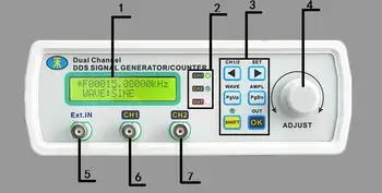 MHS-5200A Skaitmeninio Signalo Generatorius DDS Dual-channel Šaltinio, Savavališko Signalo Dažnio generatorius Metrų 25MHz