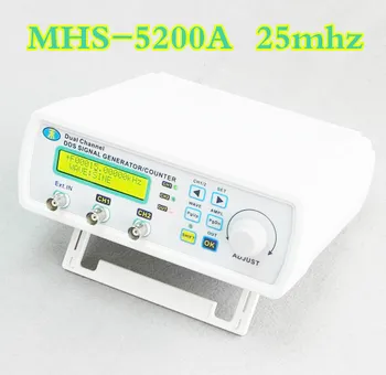 MHS-5200A Skaitmeninio Signalo Generatorius DDS Dual-channel Šaltinio, Savavališko Signalo Dažnio generatorius Metrų 25MHz