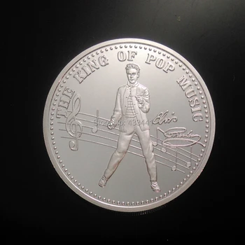 Michael Jackson monetos.DHL Nemokamas pristatymas,Elvis presley 1935-1977 pop karaliaus muzikos monetos.Jungtinių amerikos valstijų Monetų,NR. Magentic