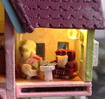 MIELAS KAMBARIO 3D, Stiklo Miniatiūrinės Lėlės Namas Medinis Žaislas 