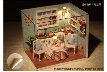 Mielas Kambarys Doll ' s House Dovana Meilužio Puppenhaus Dovana Žaislai Vaikams Miniatiūriniai Baldai, Mediniai Namai