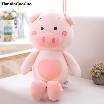 Mielas kiaulių pliušinis žaislas didelis 60cm medvilnės animacinių filmų kiaulių minkštos lėlės mesti pagalvę gimtadienio dovana h0709