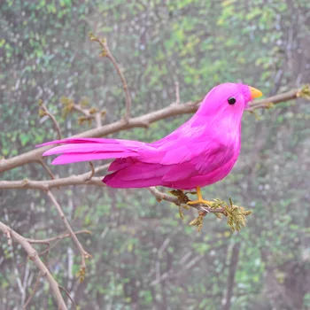Mielas modeliavimo tamsiai rožinė paukščių tikroviška, mažų paukščių lėlės dovana, apie 13cm