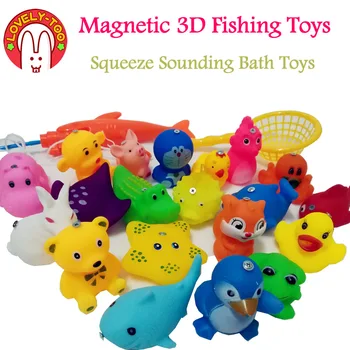 Mielas Per 28pcs Magnetinio Žvejybos Žaidimas žaislas Spaudimo Matavimo Kūdikių Vonios Žaislai, Minkštos Gumos Vaikai Vaikų Švietimo Plaukimo rinkinys