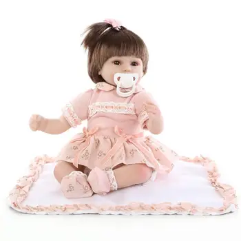 Mielas Vinilo princesė rankų darbo 17 silikono reborn baby lėlės 43 CM Tikroviška lovely baby lėlės Mergaitė vaikams Kalėdų Žaislai