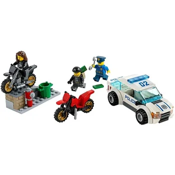 Miesto Miesto Policijos Motociklas Siekimas kalinių Blokų Žaislai Suderinamas su lego miesto 60042 švietimo žaislai-geriausia dovana