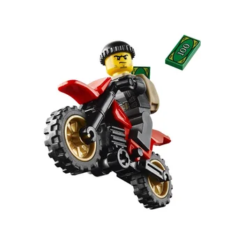 Miesto Miesto Policijos Motociklas Siekimas kalinių Blokų Žaislai Suderinamas su lego miesto 60042 švietimo žaislai-geriausia dovana