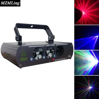Mini 0.3 w 3 Vadovai RGB Lazerių Šviesos DMX512 Etape Lazerio Šviesa 20Kpps DJ/Baras/Šalies Scenos Šviesos diodų (Led Šviesos Efektas Etapo Mašina