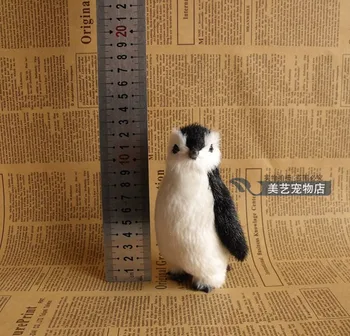 Mini Modeliavimo pingvinas polietileno&kailiai pingvinas modelį, juokinga dovana, apie 6cmx4cmx13cm