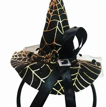 Mini ragana skrybėlę lankelis voratinklis taškų šydas bžūp helovinas fancy dress kostiumai aksesuaras Šalies šukuosena baisu