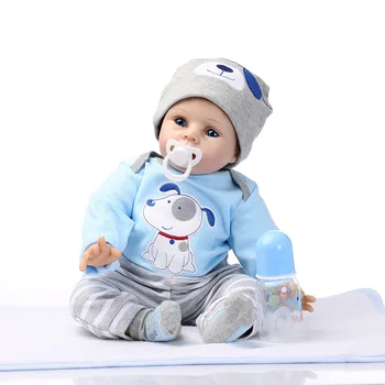 Minkšto Silikono Vinilo 55cm Lėlės Reborn Baby Rankų darbo Audiniu Kūno Tikroviška Kūdikių žaisti namuose žaislas Vaikų gimtadienio dovanos
