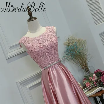 Modabelle 2017 Dusty Rose Pink Bridesmaid Dresses Demoiselle D ' honneur Ilgai Vestuves Suknelė Bridesmaid, Nėriniai Prom Chalatai