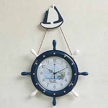 Modernaus minimalistinio meno North Star laivo vairo kambario sienos išjungti Europos miegamasis paprasta apdaila kvarcinis laikrodis