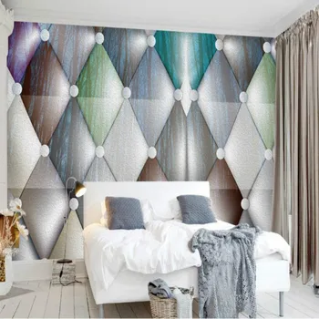 Modernios geometrinės minimalistinio rhombus sienos foną sienos kambaryje Namų Tobulinimo Tapetai Tapybos Freskos Šilko Popieriaus