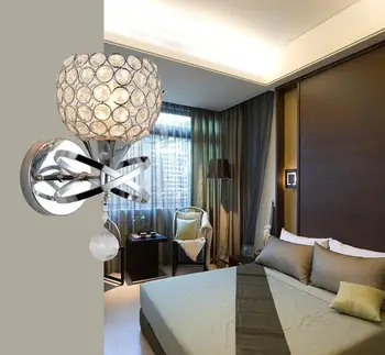 Modernių namų deco miegamojo lovos E27 lemputės sienos lempos 