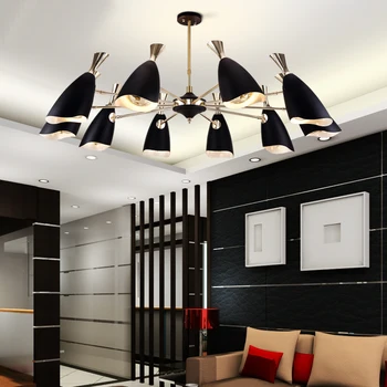 Modernus minimalistinis loft kūrybinė asmenybė miegamojo kambarį liustra dizaineris lempos Geležies Liustra Lempos Restoranas