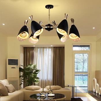 Modernus minimalistinis loft kūrybinė asmenybė miegamojo kambarį liustra dizaineris lempos Geležies Liustra Lempos Restoranas