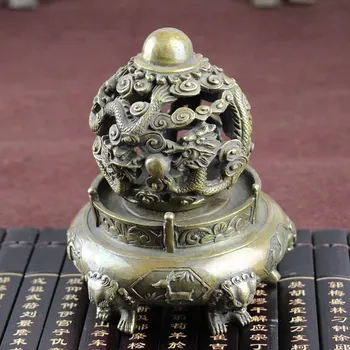 MOEHOMES Kinijos vario amatų dargon statula Vario smilkalų degiklis šeimos apdaila metalo rankdarbiai