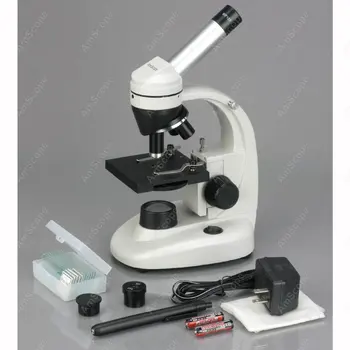 Mokslo Biologinis Mikroskopas--AmScope Prekių 40X-1000X Tvirtas LED Studentų Mokslo Biologinis Mikroskopas + Skaidrės & Pen Šviesos