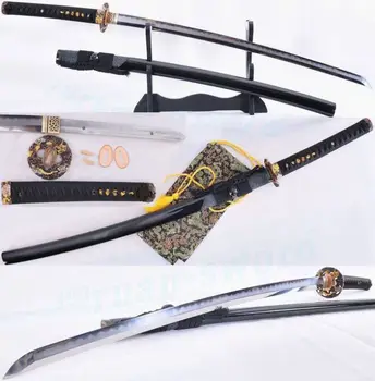 Molio Grūdintas Sulankstyti Plieno Ašmenys Drago Tsuba Japonijos Samurajų Kardas Katana SHARP