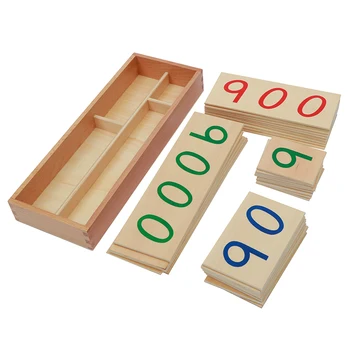 Montessori Matematikos Kūdikiams, Vaikams, Žaislas, Dideli Mediniai Skaičius Korteles Su 1 Langelis - 9000 Ikimokyklinio Ikimokyklinio Ugdymo Brinquedos Juguetes