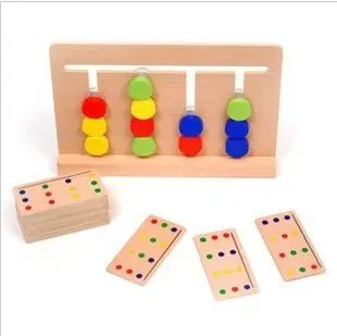 Montessori mokymo priemones vaikų loginį mąstymą mokymo keturių spalvų žaidimas švietimo žaislas dovana 1pc