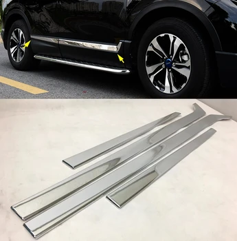 MONTFORD Nerūdijančio Plieno Auto Apačioje Durų Kėbulo Rėmo Bagetai Apsaugos Lipdukas Automobilio Stilius Honda CRV CR-V 2017 2018