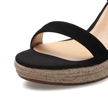 MORAZORA Aukščiausios kokybės pleišto batai aukštakulniai 9cm vasaros sandalai moterims, batai šalies mados karvės suede platforma batai kietas