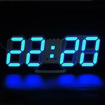 MOSEKO 3D Skaitmeninio Sieninis Laikrodis su Stalas Stalo Stovi Daugiafunkcį Dienos Temperatūra-3 Lygiai, Ryškumas Reguliuojamas LED Laikrodis-Žadintuvas