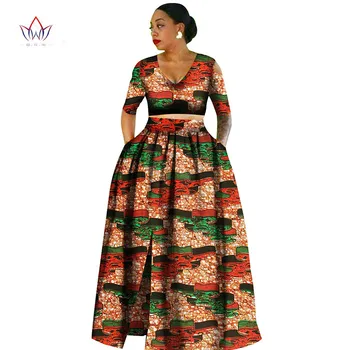 Moterys afrikos Tradicija, 2 Gabalas, Plius Dydis Afrikos Drabužių Mados Dizaino Dashiki afrikos vaškas spaudinių moterų drabužių WY861