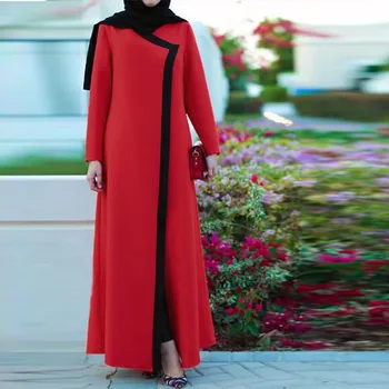 Moterų ilgas rankovėmis musulmonų arabų suknelė turkijos suknelė Dubajus maroko Kaftan Islamo Abaja arabų moterų drabužių