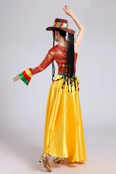 Moterų Tibeto Šokių Suknelė Vaikai Nacionalinės mongolų Kostiumas Moterų Kinijos Liaudies Kostiumas Etape Kostiumai Dainininkai 89