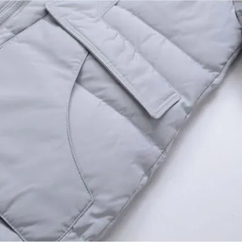 Motinystės drabužiai MAMA žiemos nėščia meškėnas kailių apykaklės 70% baltųjų ančių pūkais šiltas Kailis parkas Bliuzono Ilgai Stiliaus drabužiai Nėščioms