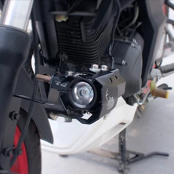 Motociklo priekinis žibintas U8 LED lustas vairavimo Šviesos DRL Motociklą akiratyje Galvos lengvojo automobilio rūko žibintai Moto LED Žibintai 12V DRL 125W