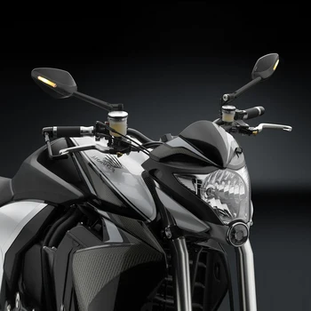 Motociklo Šoniniai Veidrodėliai Aliuminio CNC galinio vaizdo & Posūkio Signalo LED Šviesos VELOCE PLIKA KAWASAKI Benelli Hyosung 