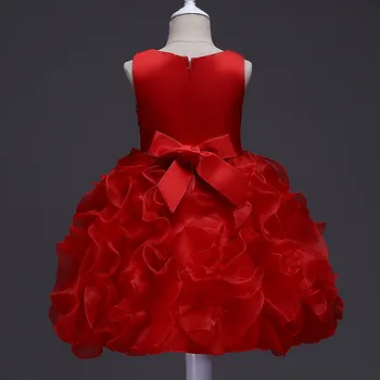 Mottelee Mergaitės Raukiniai Kūdikių Suknelės 3D Gėlių Vaikų Šalis Suknelė Princesė Krikštynos Kūdikio Gimtadienio Apranga Mergina