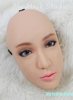 (MW82)Cosplay kigurumi lėlės fetišas zentai nekilnojamojo odos bodysuit crossdresser silikoninių krūtų formos (B-F) Taurės Silikono Moterų Kaukė