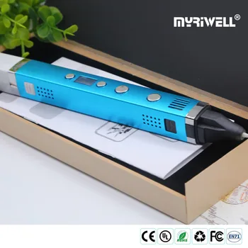 Myriwell 3d rašiklis RP-100C 3 d pen abs gijų pla plastiko , 3d spausdinami 3D rašiklis USB įkrovimo 1.75 mm-geriausia dovana USB power